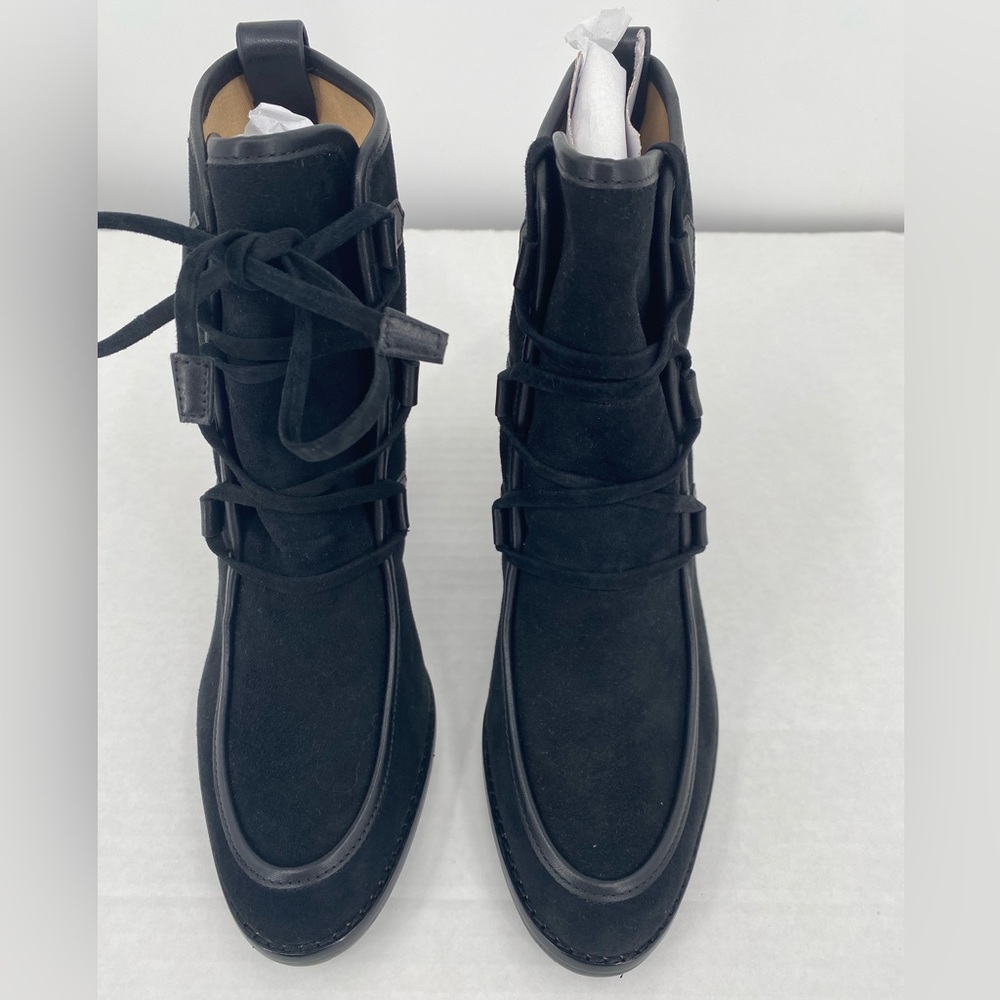 Lauren Ralph Lauren Womens Mabel Suede Lace-Up Booties Black Size 8.5‎ - Picture 7 of 14